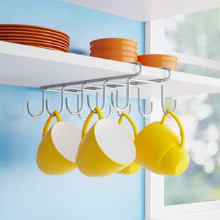 Hooks under clearance shelf